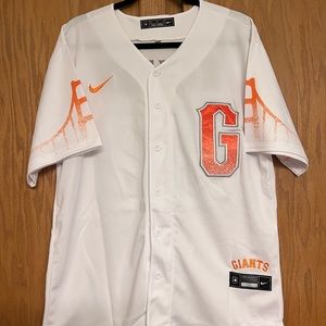 Men’s Medium Nike San Francisco Giants #92 Alyssa Nakken Jersey - White